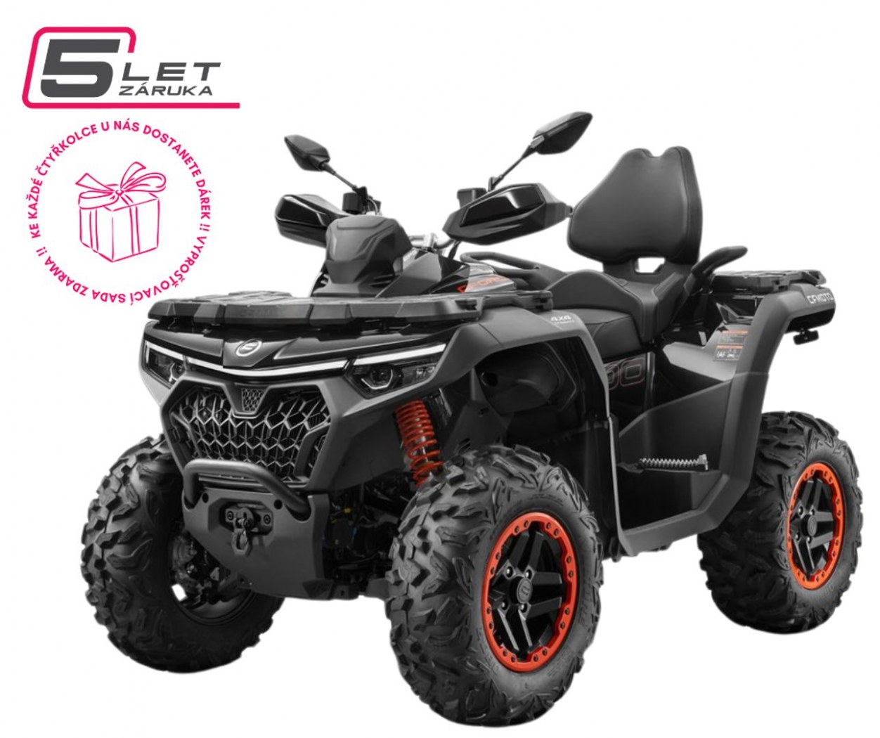 CFMOTO Gladiator X1000 G3 Premium T3b / Zircon Black / Černá - IHNED K ODBĚRU 2 ks